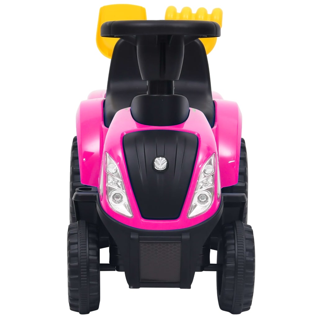 Kindertractor New Holland Roze