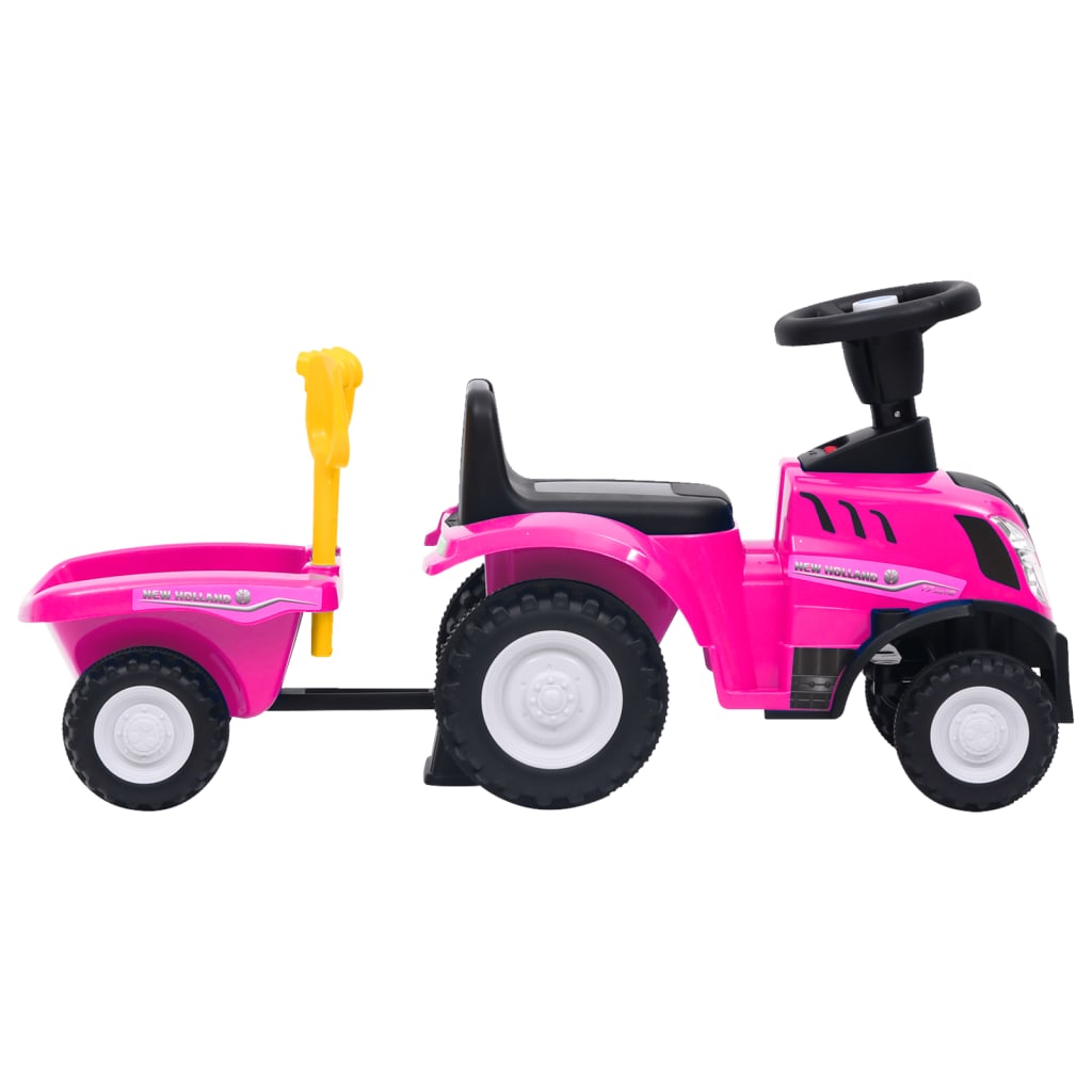 Kindertractor New Holland Roze