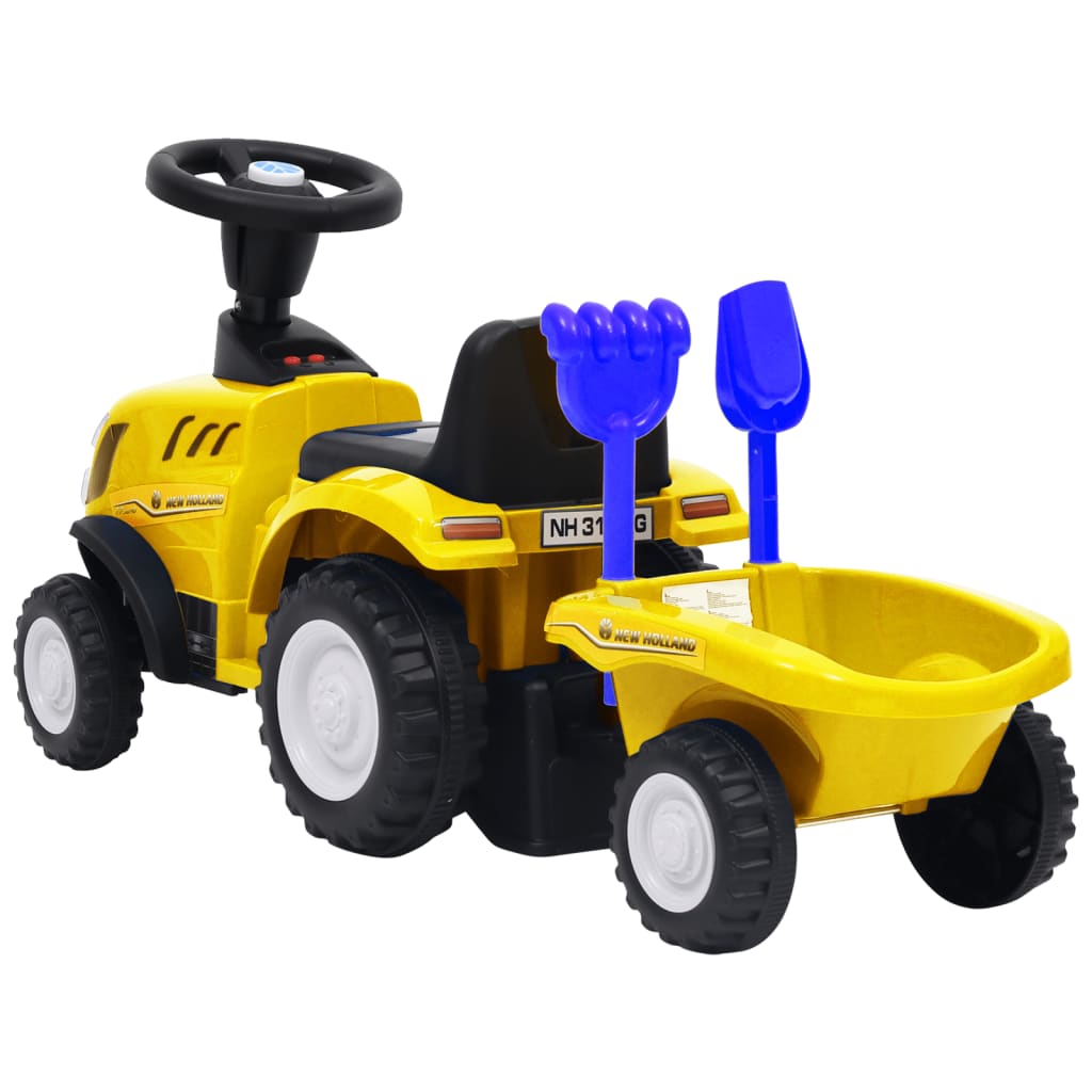Kindertractor New Holland Geel