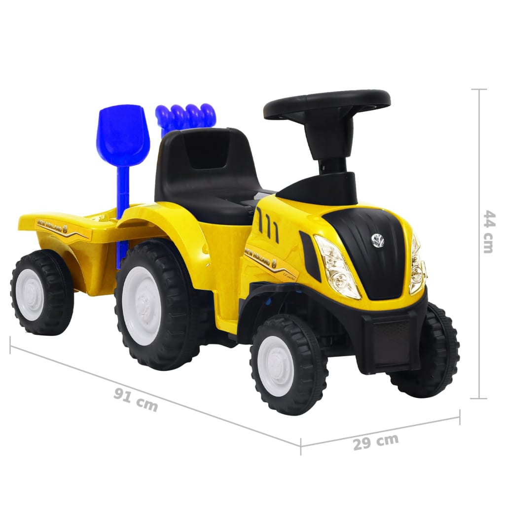 Kindertractor New Holland Geel