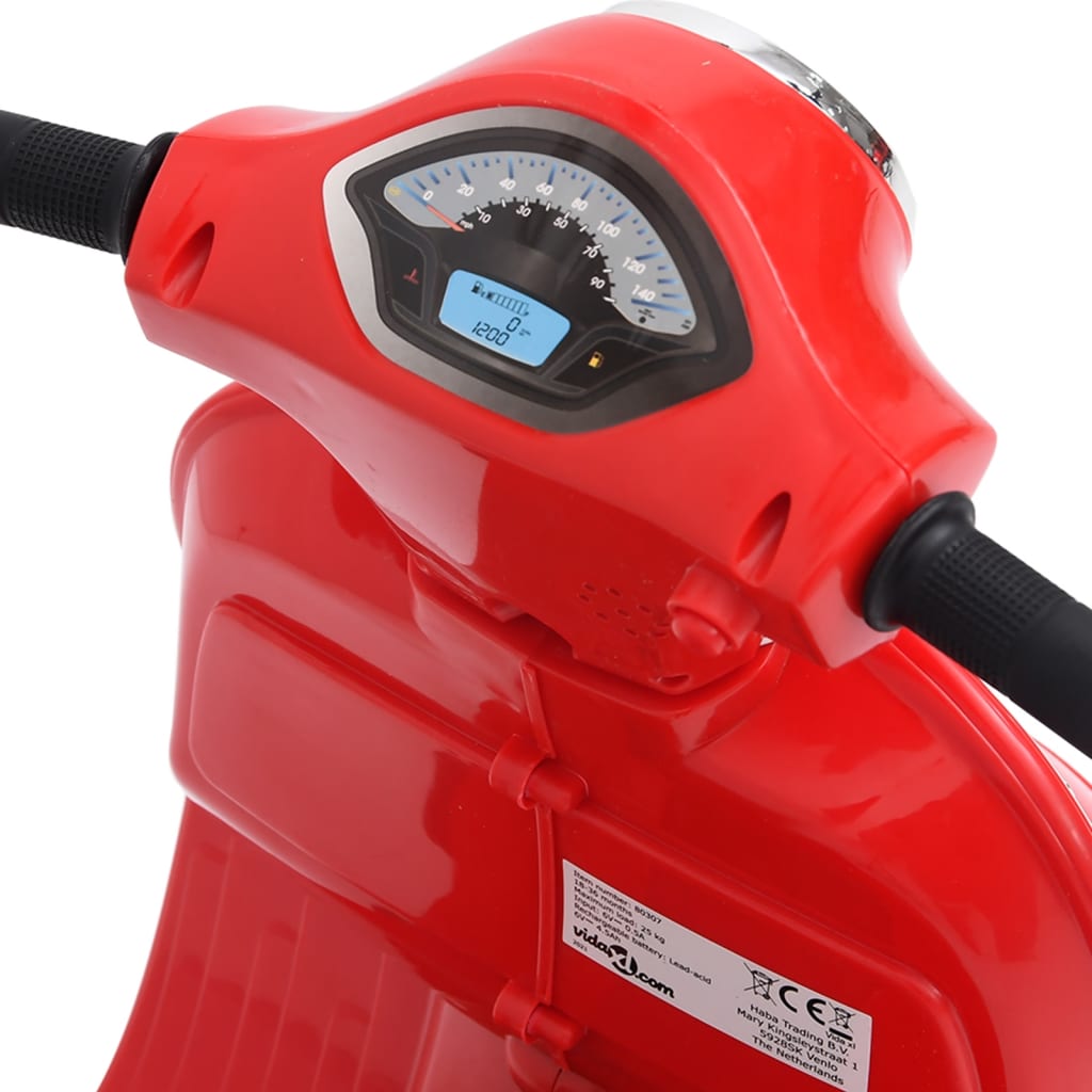 Speelgoedmotor Elektrisch Vespa Gts300 Rood