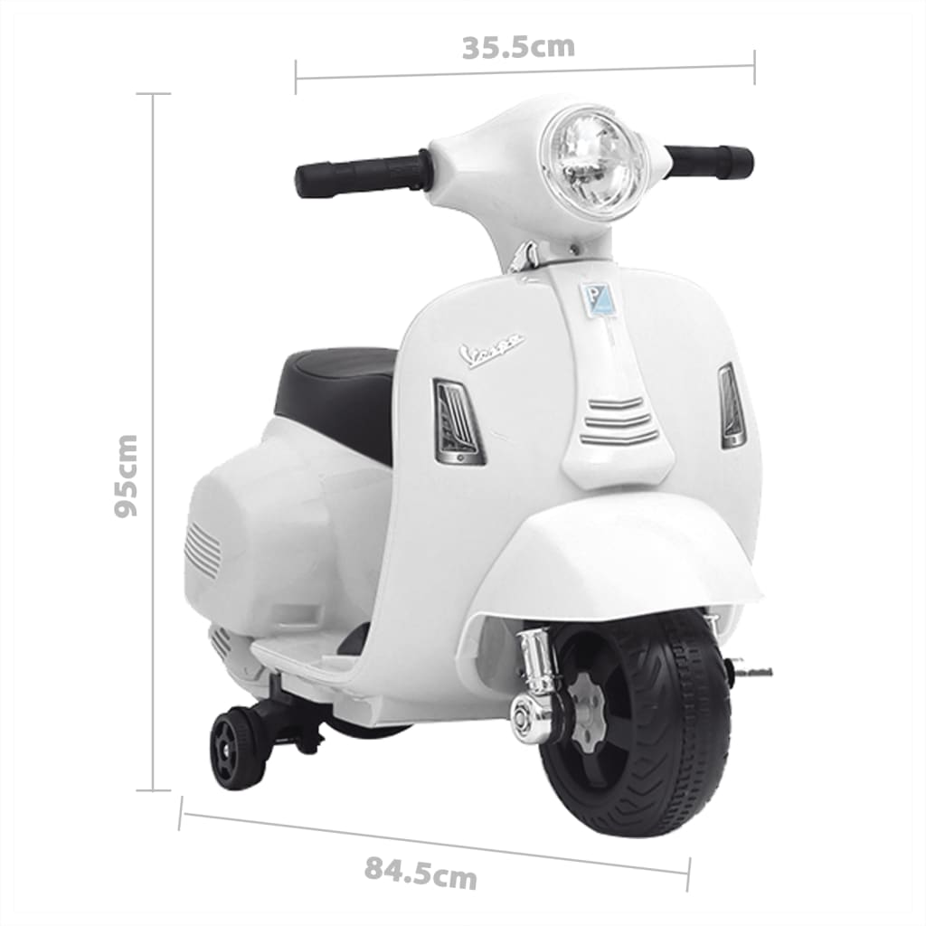Speelgoedmotor Elektrisch Vespa Gts300 Wit