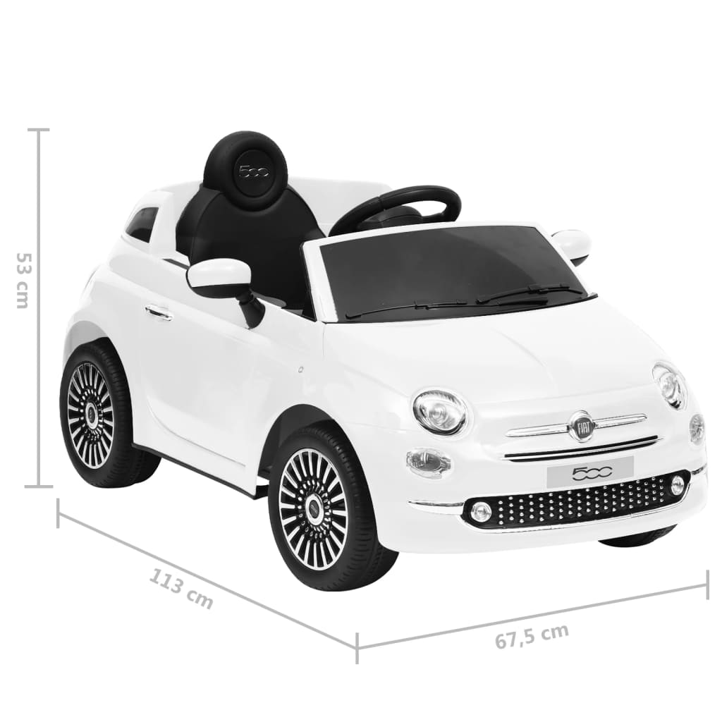 Kinderauto Fiat 500 Elektrisch Wit