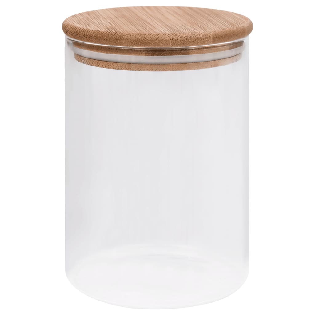 Opbergpotten 10 St Met Bamboe Deksel 260 Ml Glas