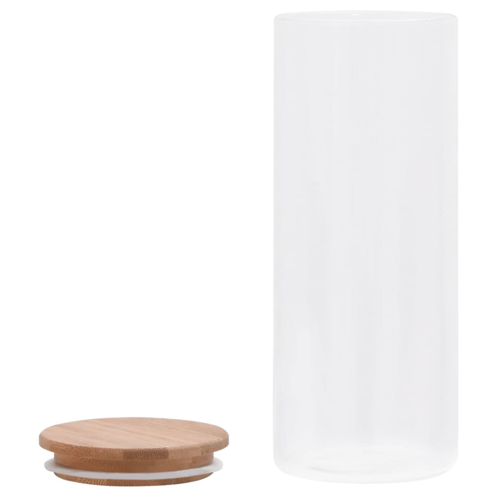 Opbergpotten Met Bamboe Deksels 10 St 1000 Ml Glas