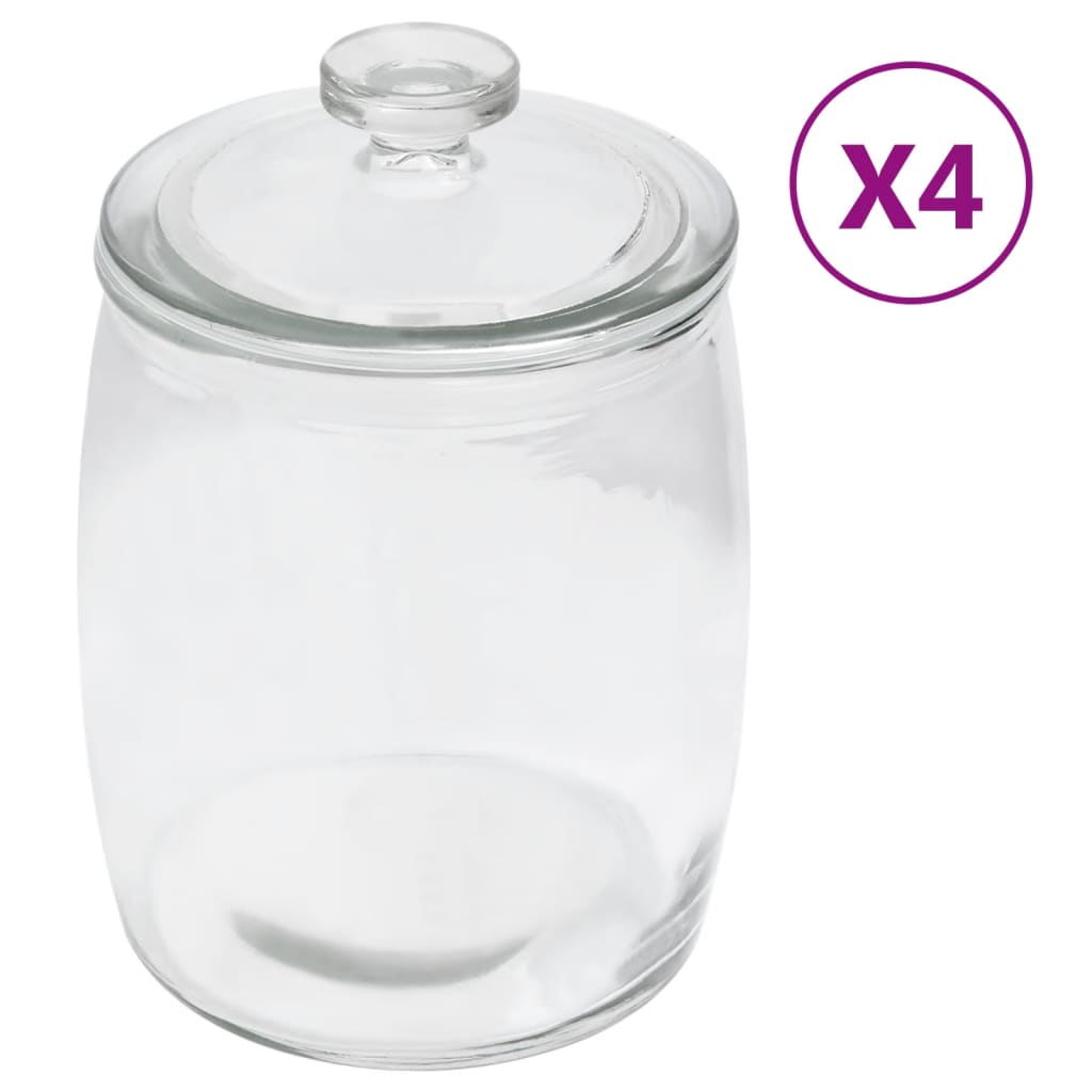 Opbergpotten Met Deksel 4 St 3850 Ml Glas