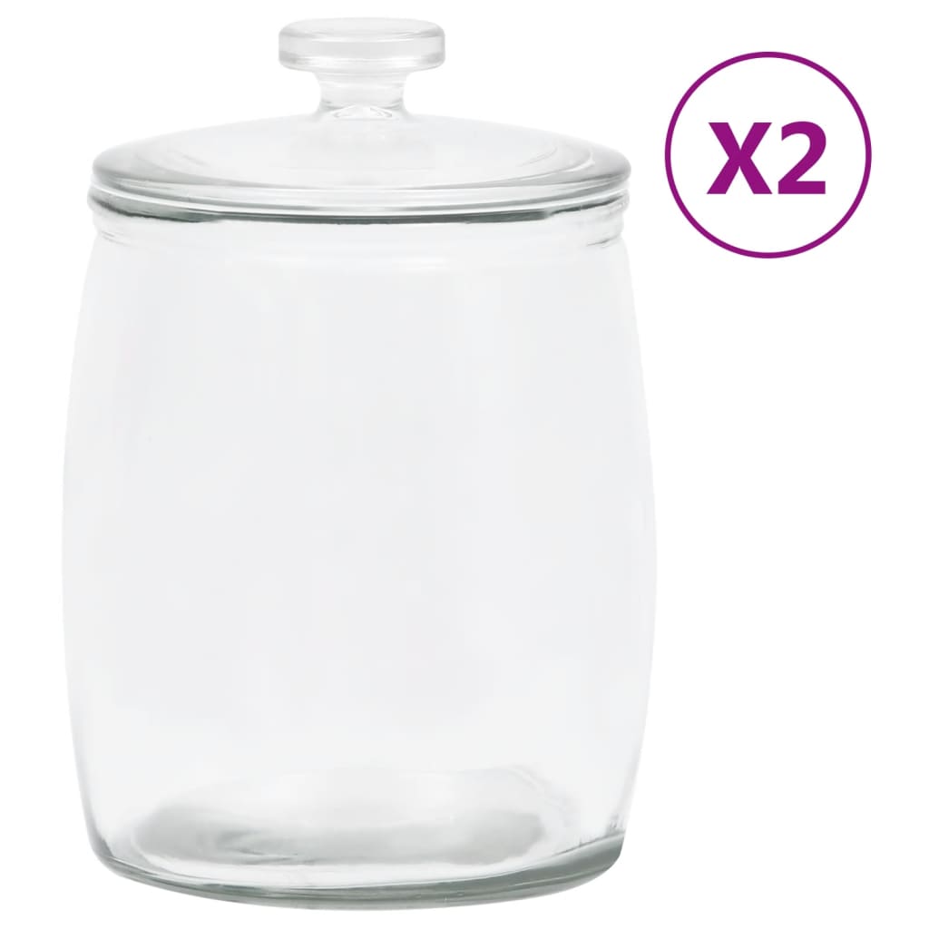 Opbergpotten Met Deksels 2 St 8000 Ml Glas