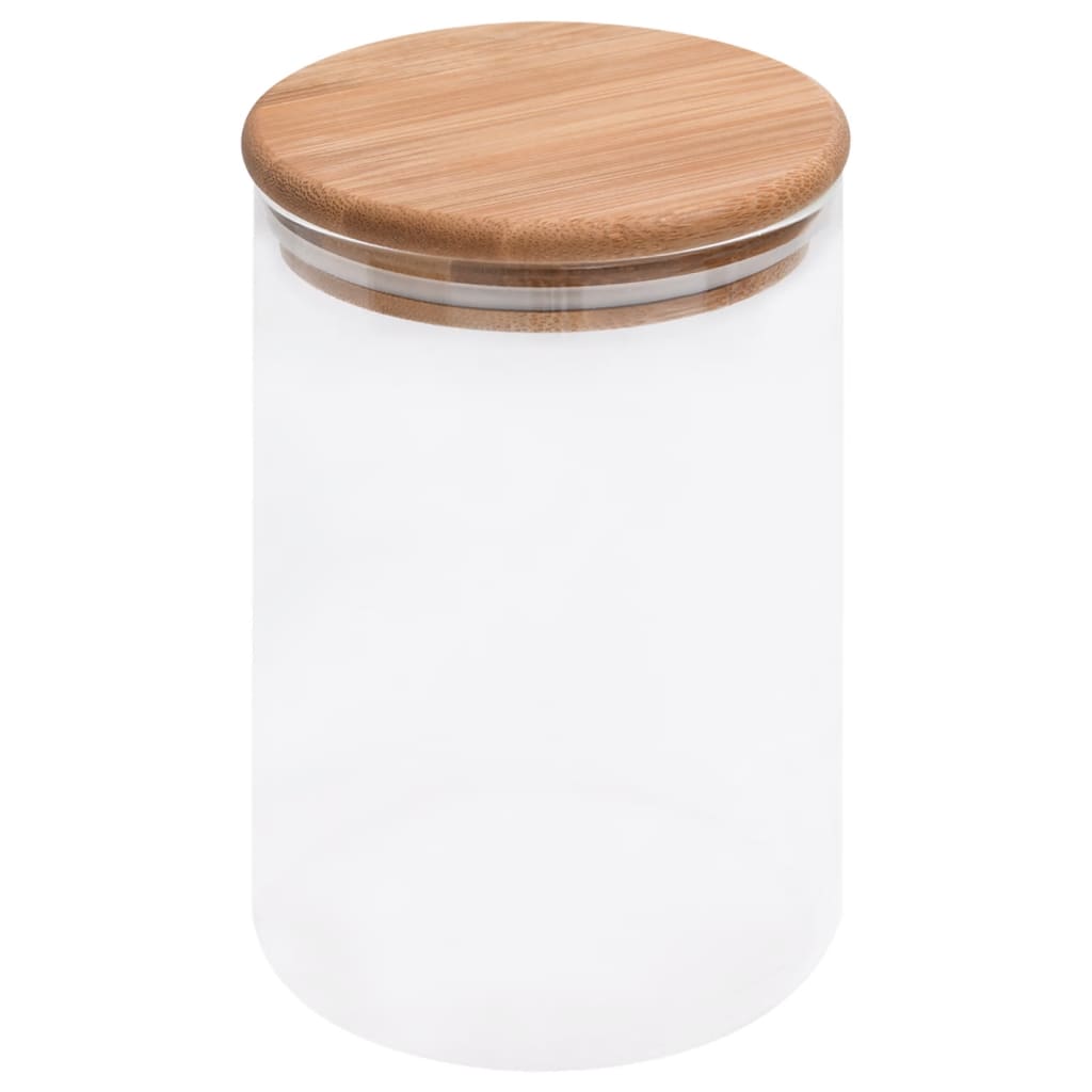 Opbergpotten Met Bamboe Deksels 4 St 800 Ml Glas