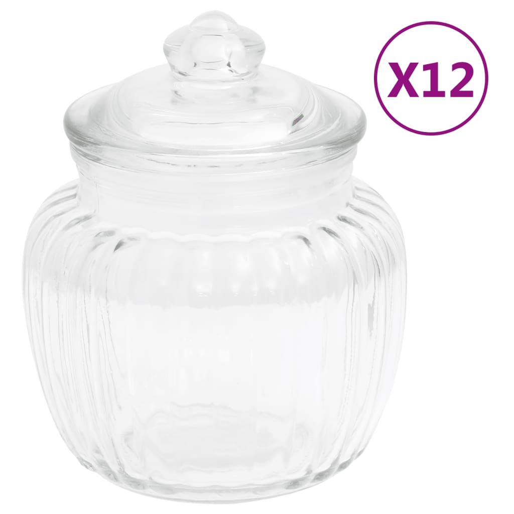 Opbergpotten 12 St 500 Ml Glas