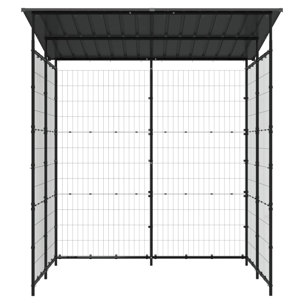 Fietsenstalling 190X190X222 Cm Staal Zwart