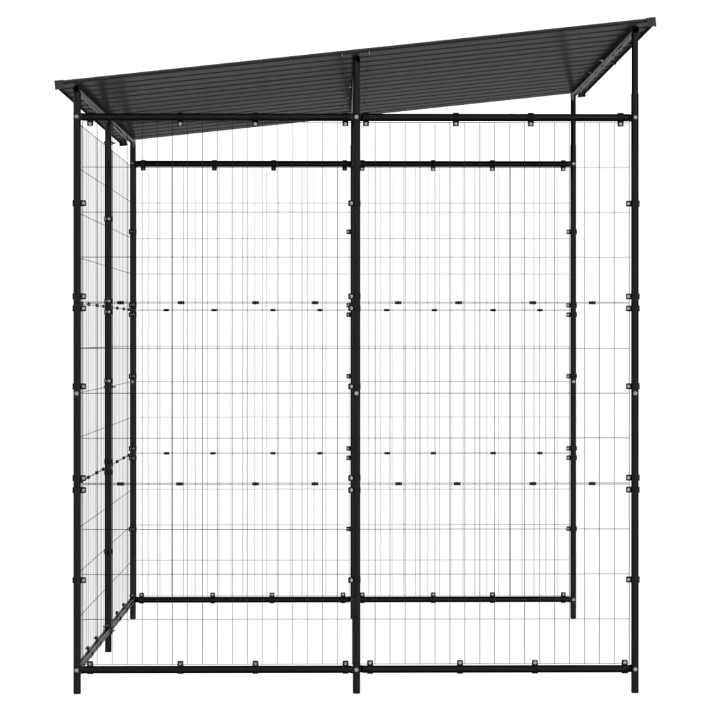 Fietsenstalling 190X190X222 Cm Staal Zwart