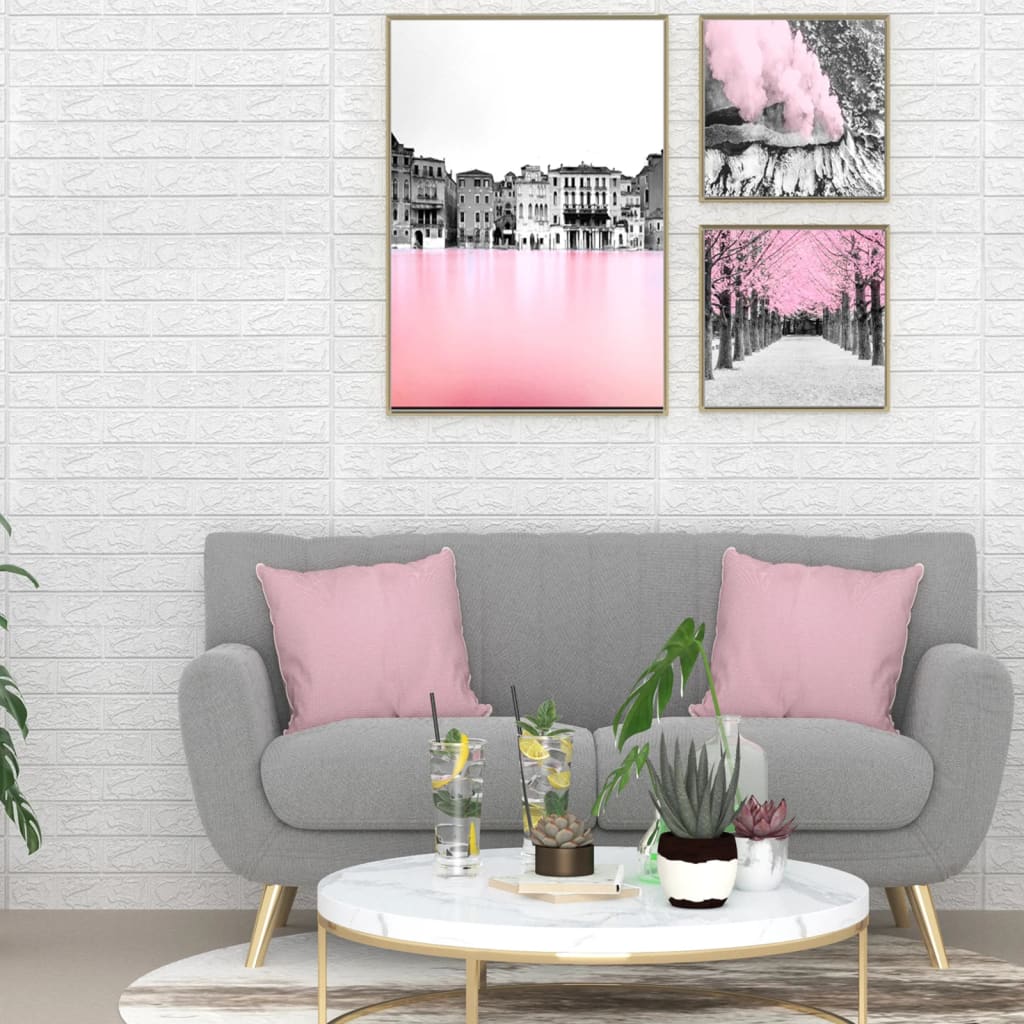 3D-Behang Zelfklevend 10 St Bakstenen Wit