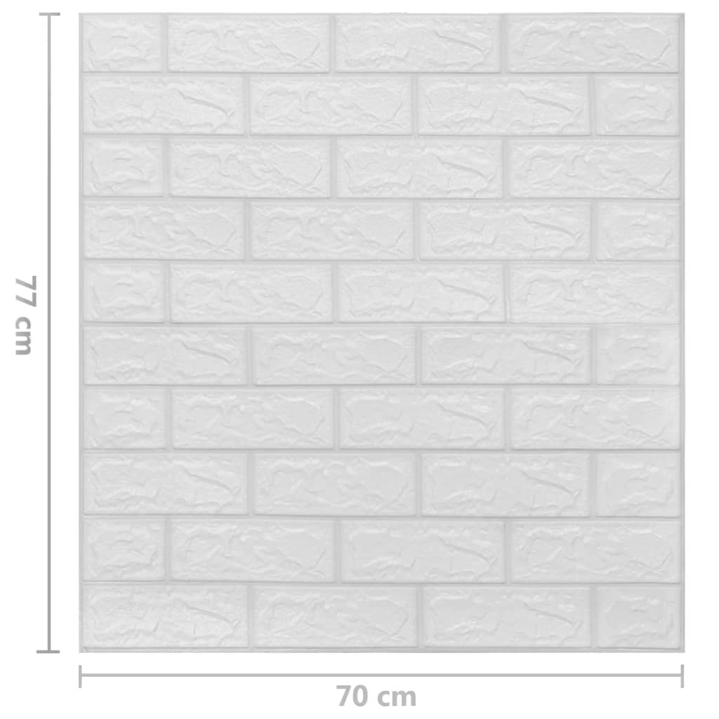 3D-Behang Zelfklevend 40 St Bakstenen Wit