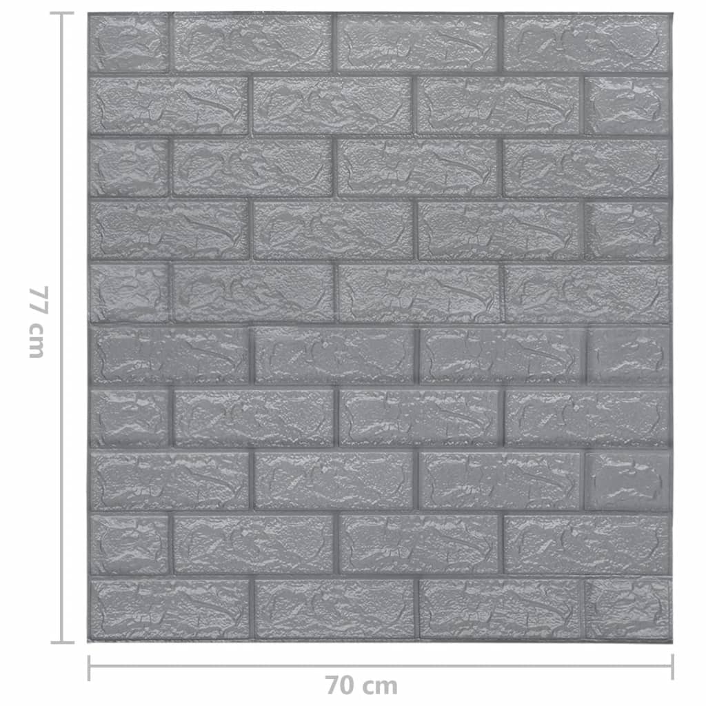 3D-Behang Zelfklevend 10 St Bakstenen Antracietkleurig