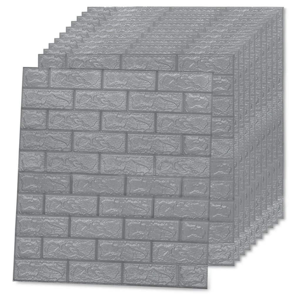3D-Behang Zelfklevend 20 St Bakstenen Antracietkleurig