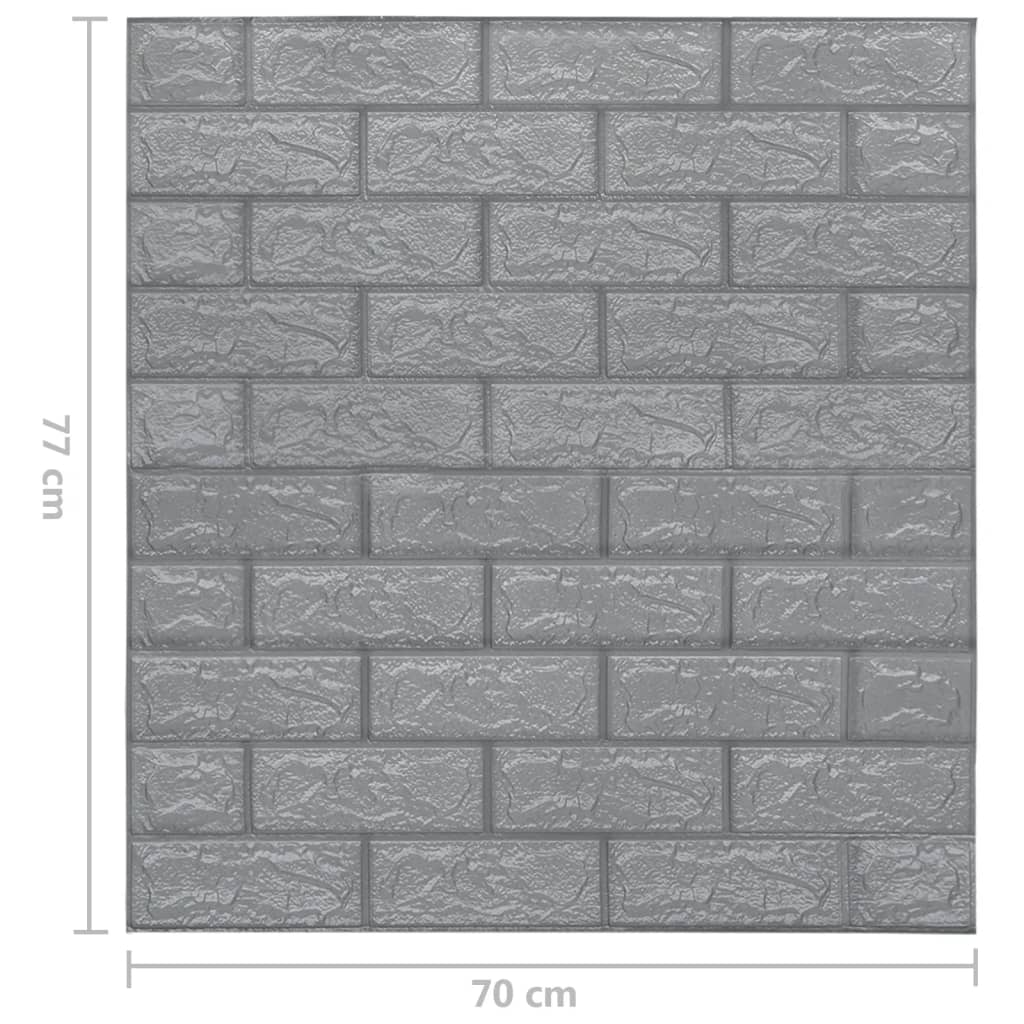 3D-Behang Zelfklevend 20 St Bakstenen Antracietkleurig