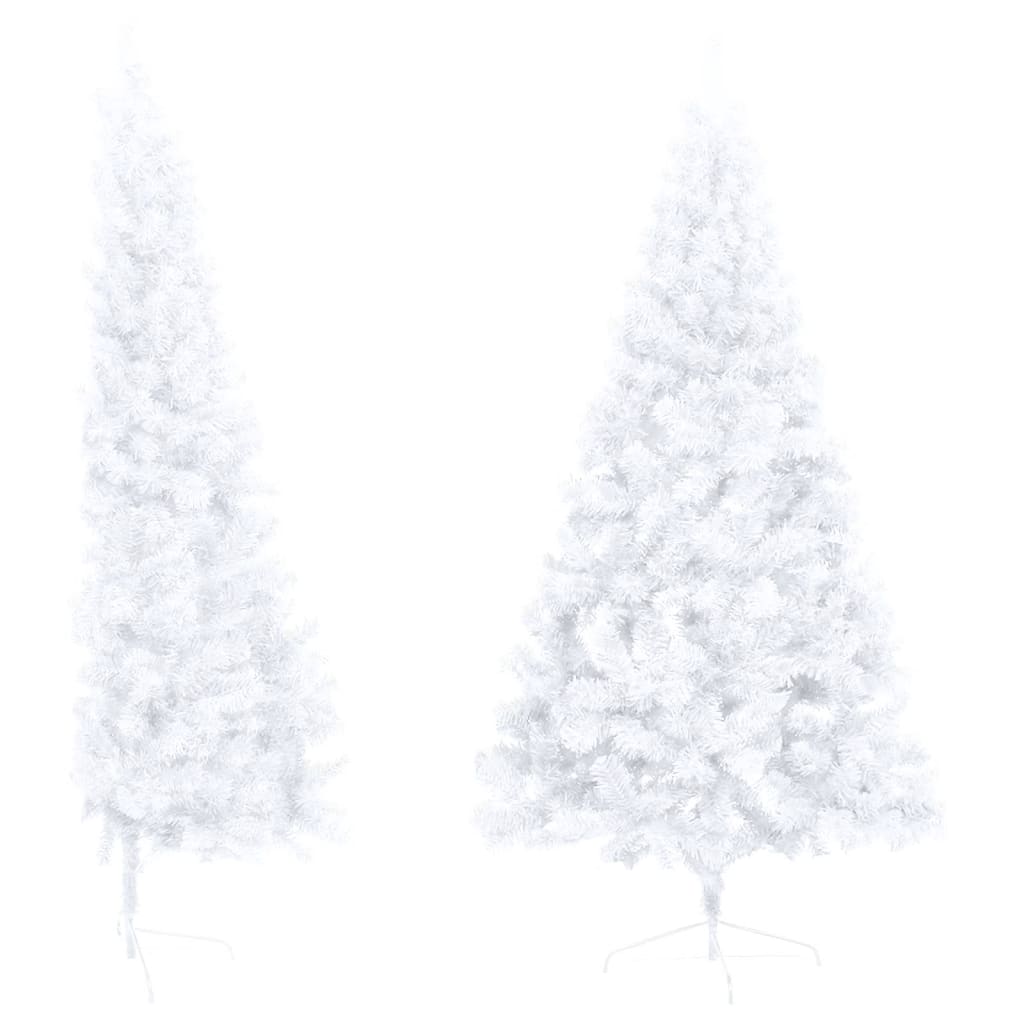 Kunstkerstboom Met Standaard Half 150 Cm Pvc Wit