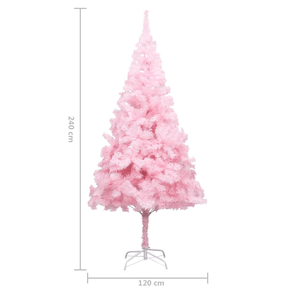 Kunstkerstboom Met Standaard 240 Cm Pvc Roze