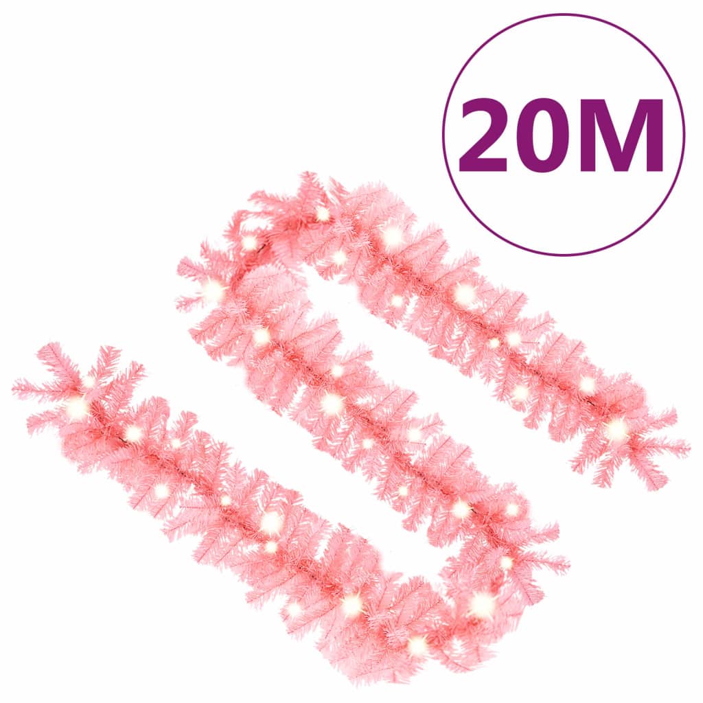 Kerstslinger Met Led-Lampjes 20 M Roze