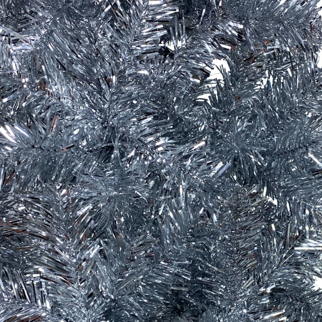 Kerstboom Smal 210 Cm Zilverkleurig