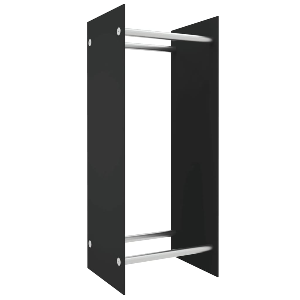 Haardhoutrek 40X35X100 Cm Gehard Glas Zwart