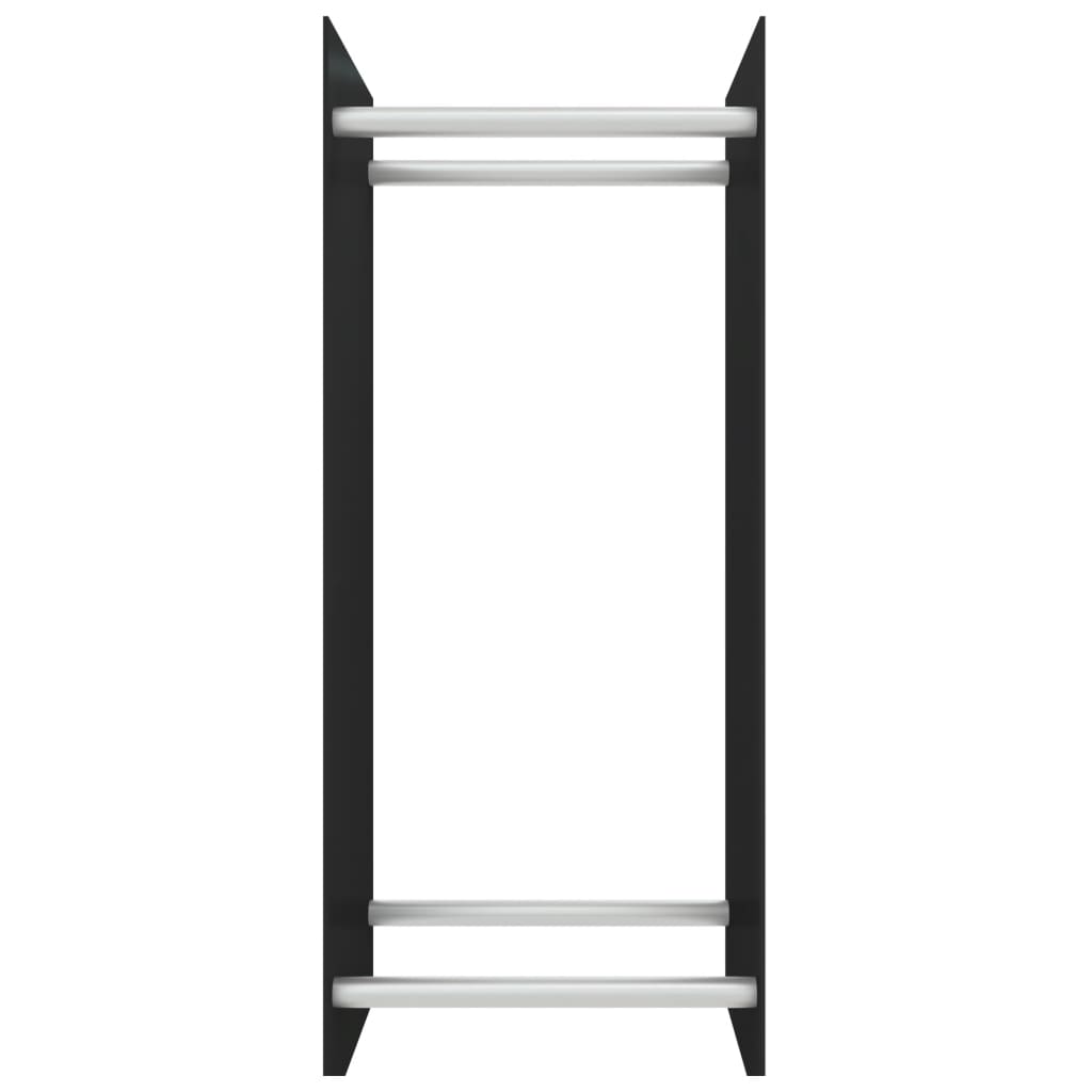 Haardhoutrek 40X35X100 Cm Gehard Glas Zwart