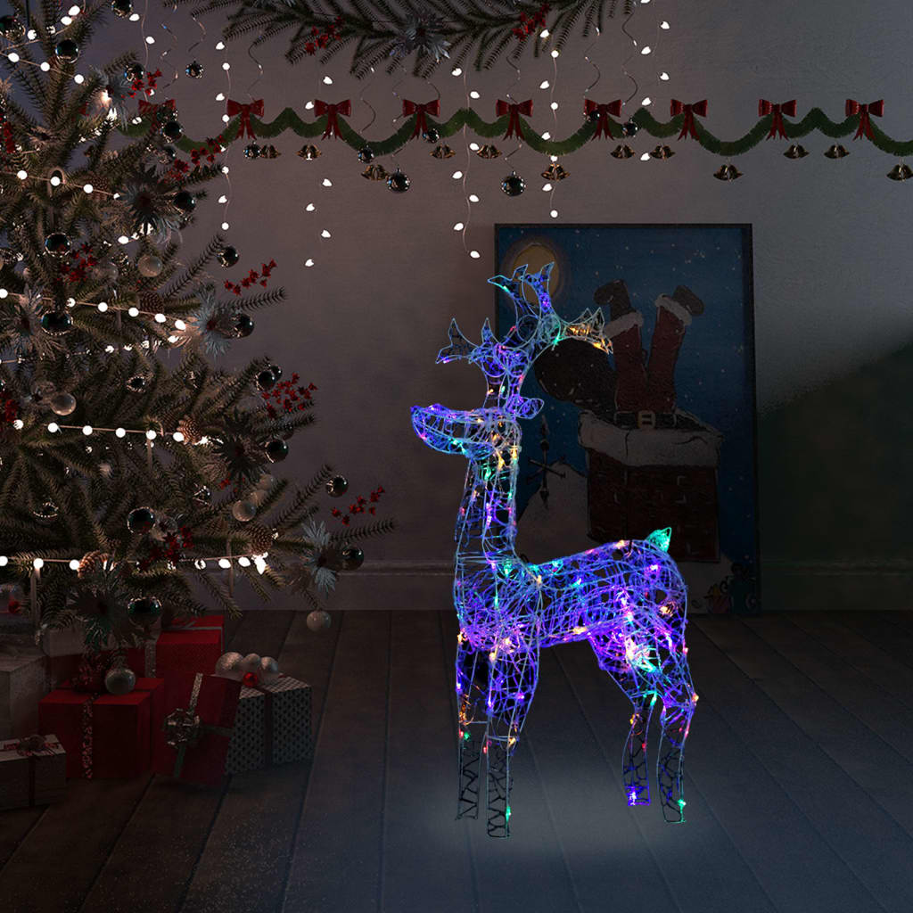 Kerstversiering Rendier 90 Led's 60X16X100 Cm Acryl