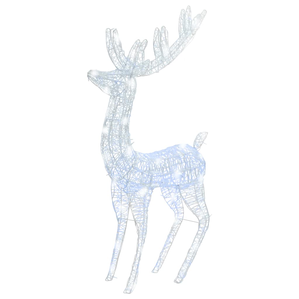 Kerstdecoratie Rendier 250 Led's Koudwit 180 Cm Acryl