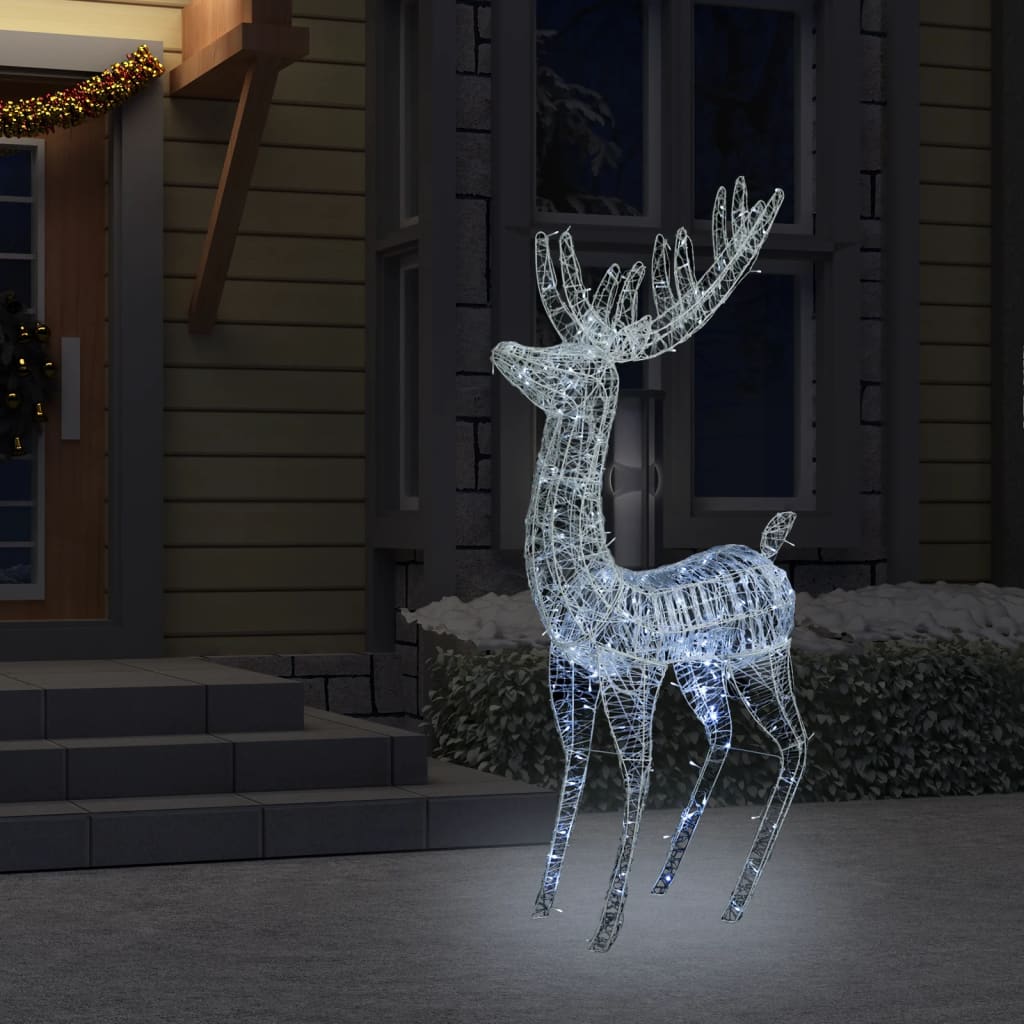 Kerstdecoratie Rendier 250 Led's Koudwit 180 Cm Acryl