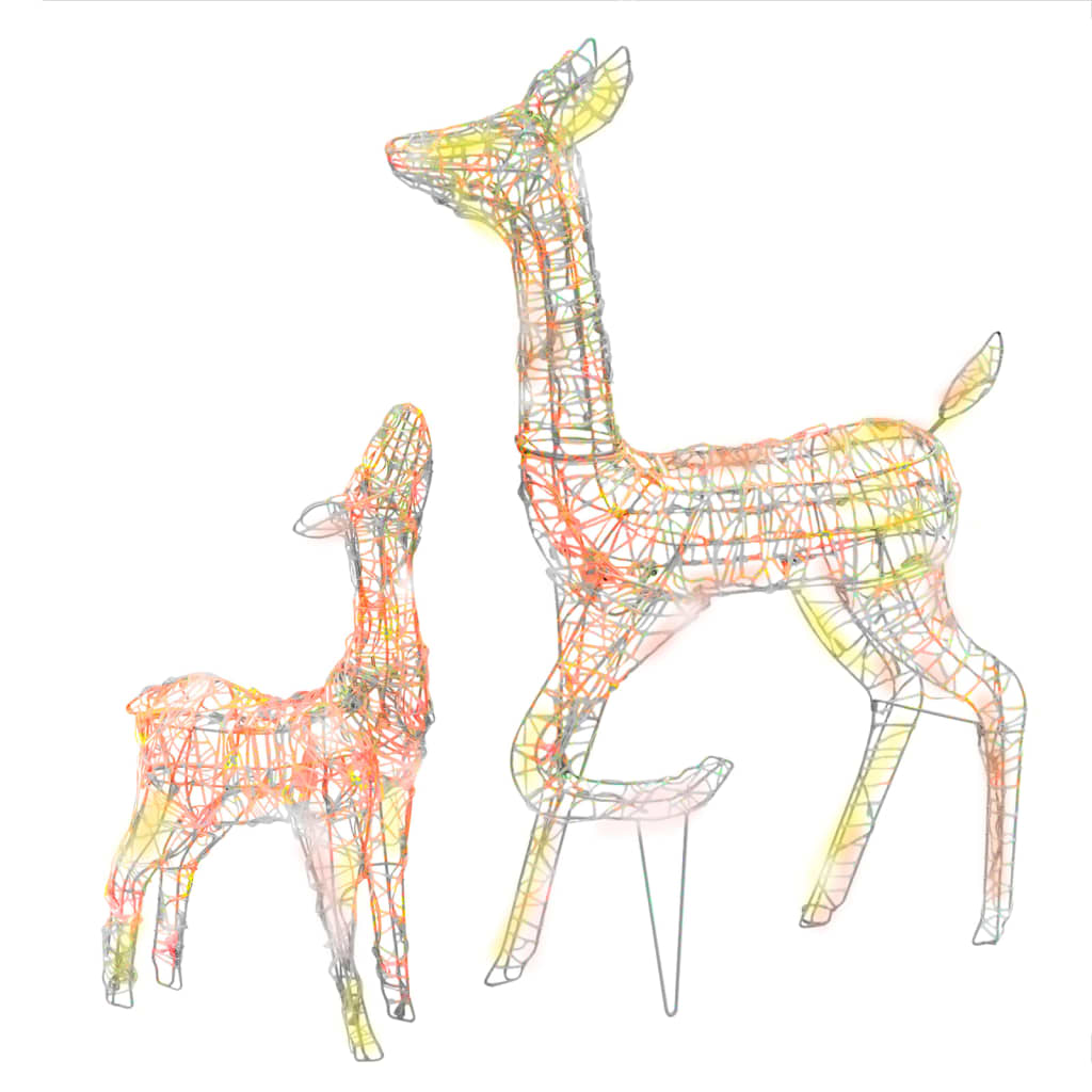 Kerstversiering Rendierfamilie 160 Led Meerkleurig Acryl
