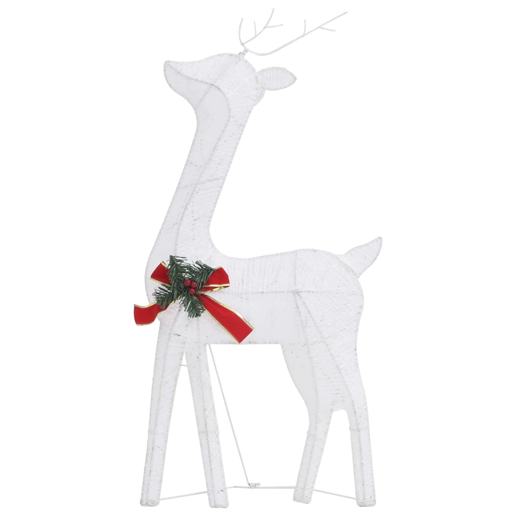 Rendierfamilie Kerstmis Koudwit 270X7X90 Cm Mesh Wit