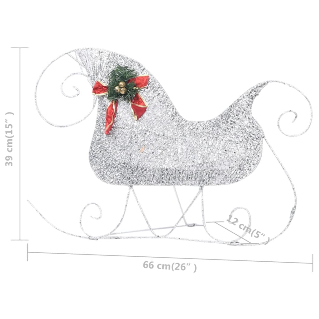 Buitenkerstversiering Rendieren En Slee 100 Led's Zilverkleurig