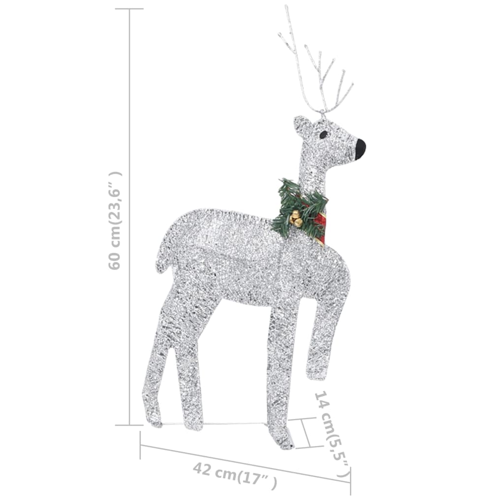 Buitenkerstversiering Rendieren En Slee 100 Led's Zilverkleurig