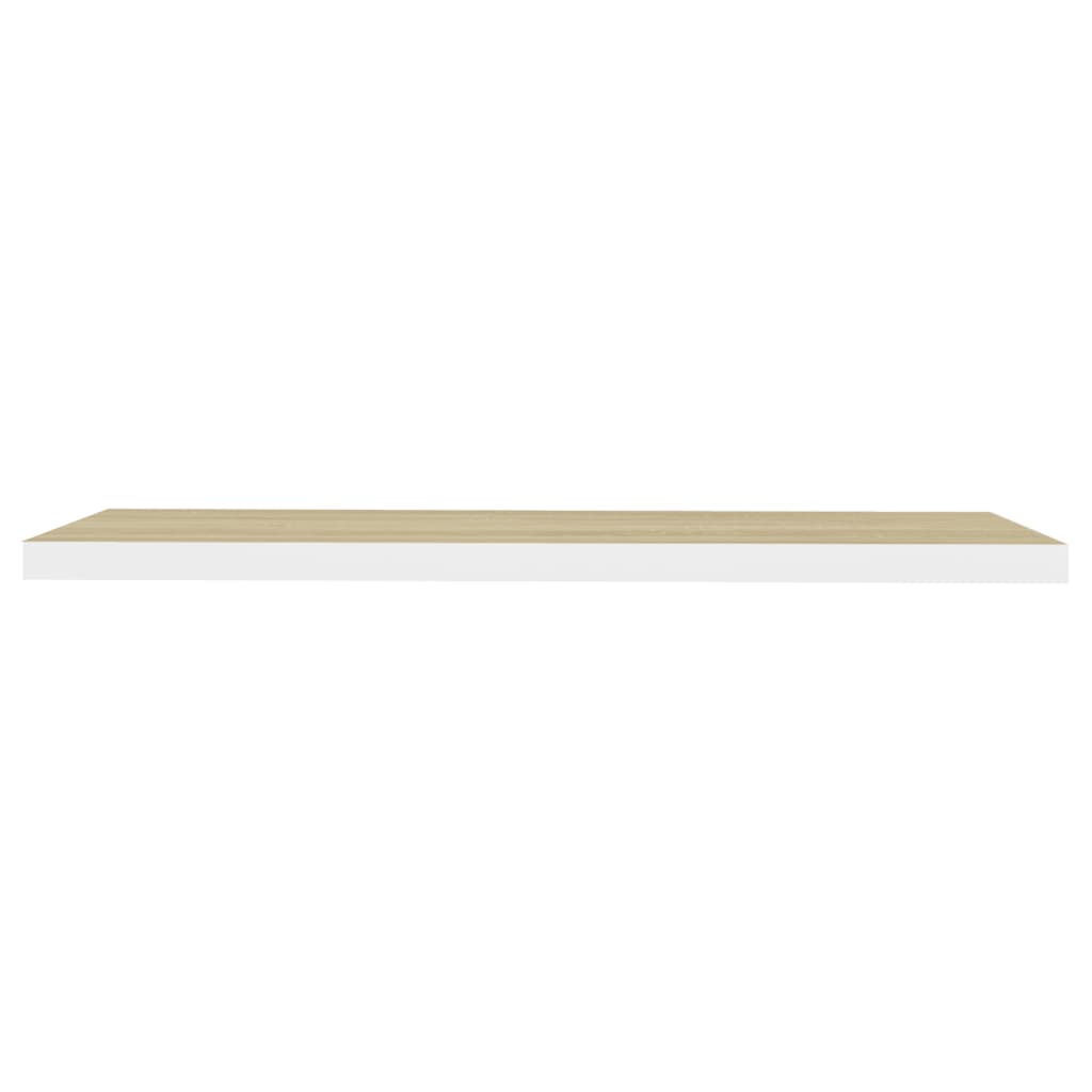Wandschappen Zwevend 4 St 90X23,5X3,8 Cm Mdf Eikenkleurig Wit