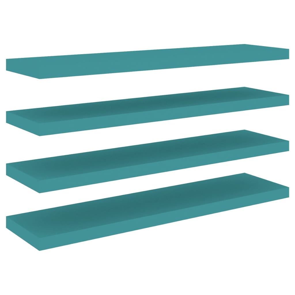 Wandschappen Zwevend 4 St 90X23,5X3,8 Cm Mdf Blauw