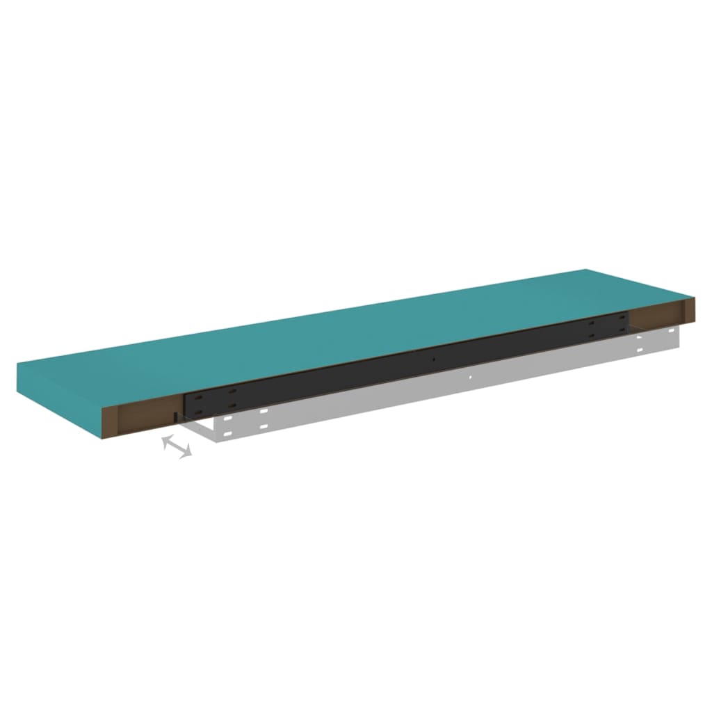 Wandschappen Zwevend 4 St 90X23,5X3,8 Cm Mdf Blauw