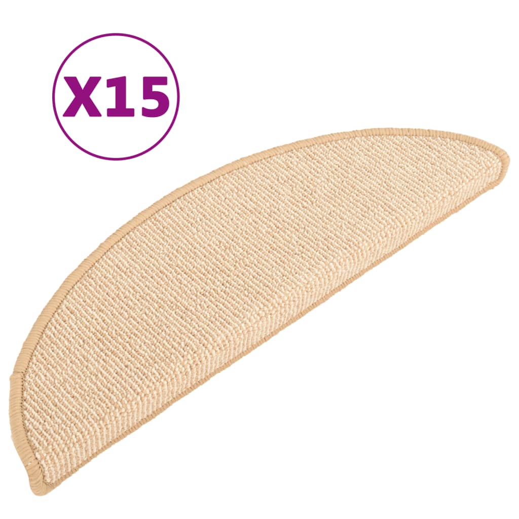 Trapmatten 15 St 65X21X4 Cm Crèmekleurig
