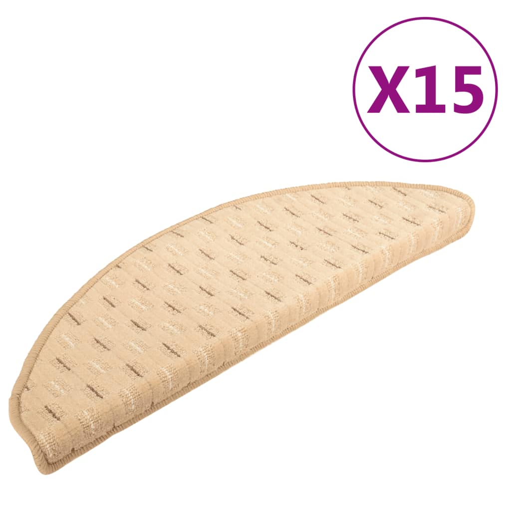 Trapmatten 15 St 65X25 Cm Crèmekleurig