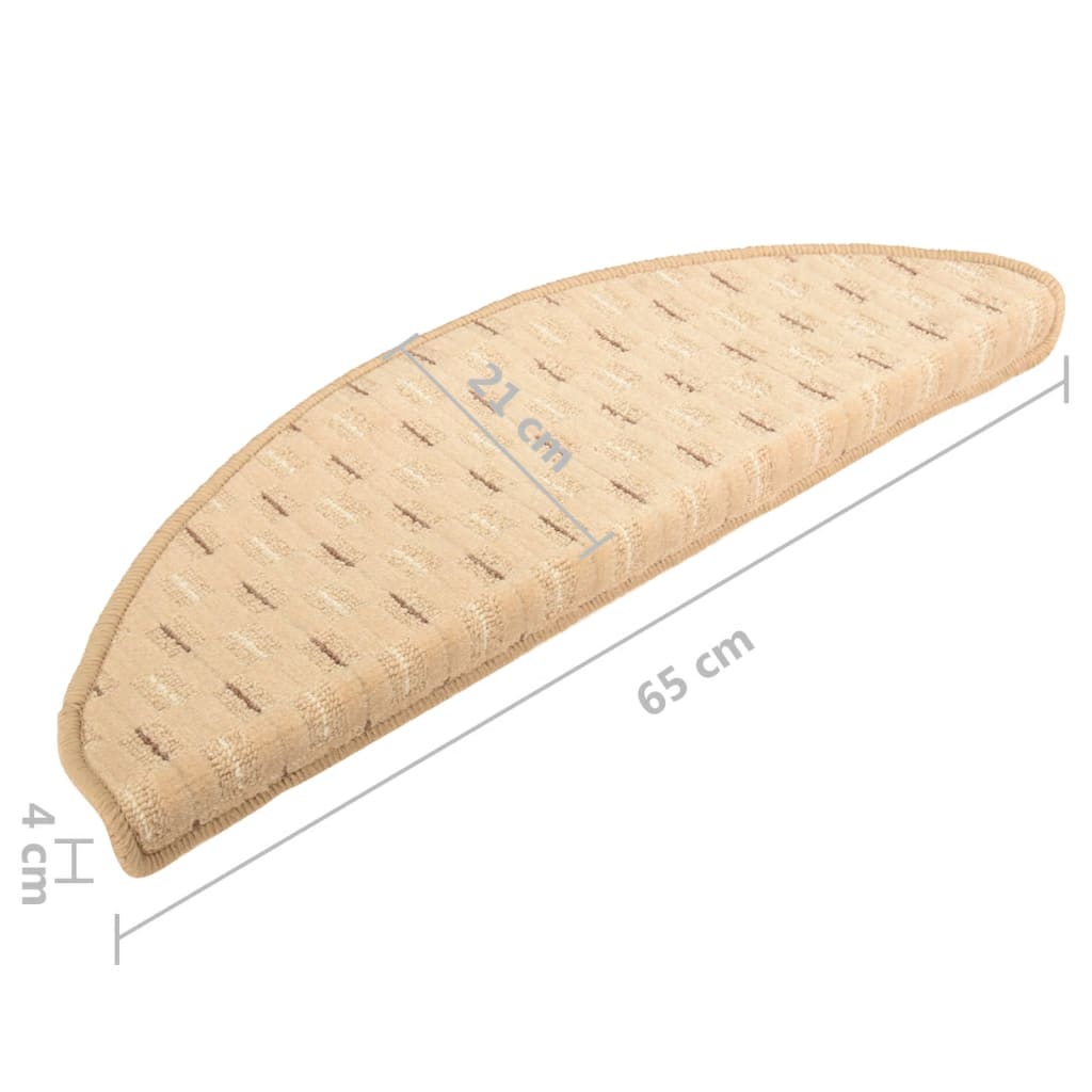 Trapmatten 15 St 65X25 Cm Crèmekleurig