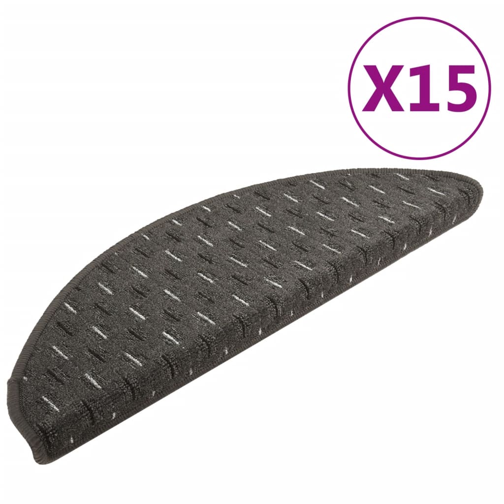 Trapmatten 15 St 65X25 Cm Antracietkleurig