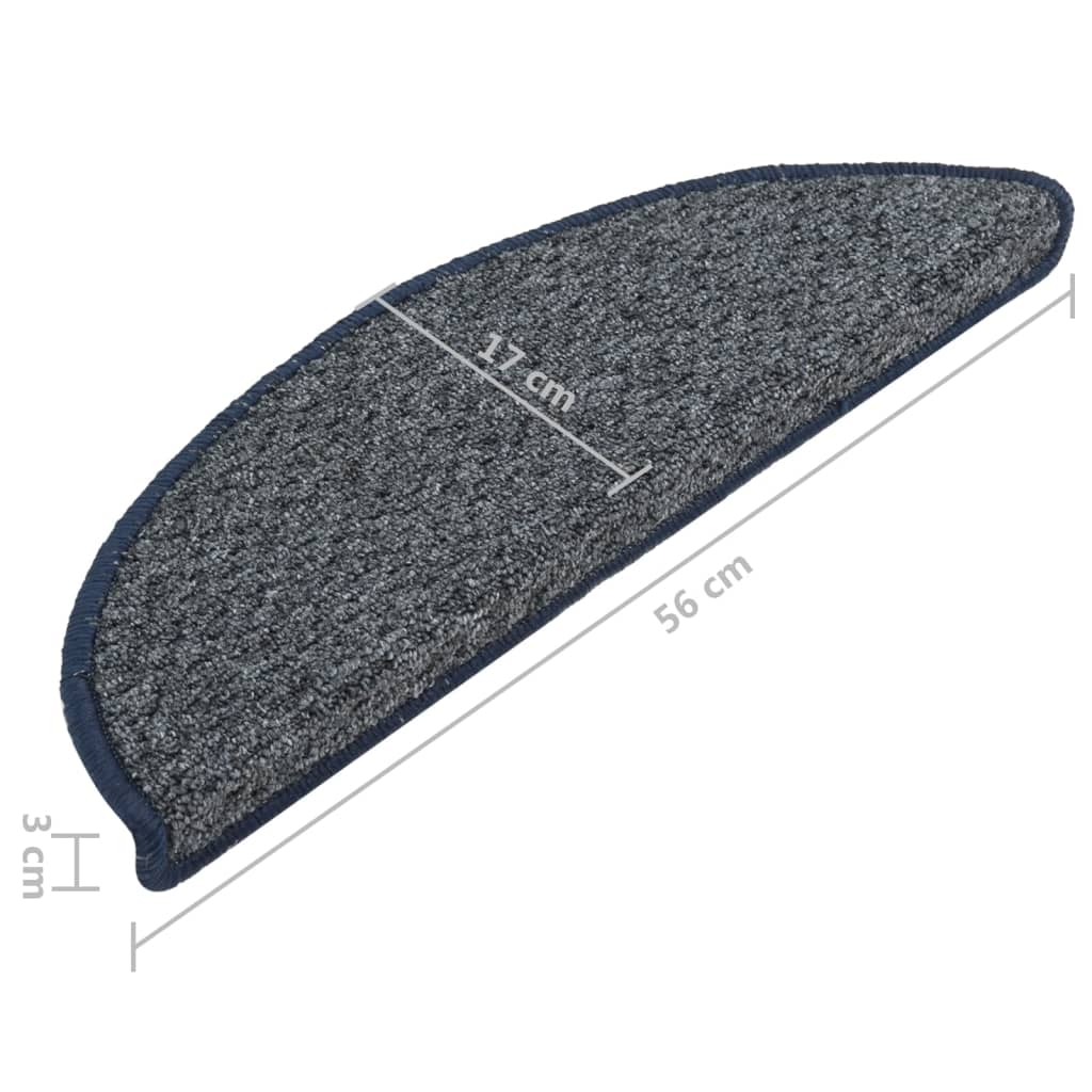 Trapmatten 15 St 56X20 Cm Donkerblauw