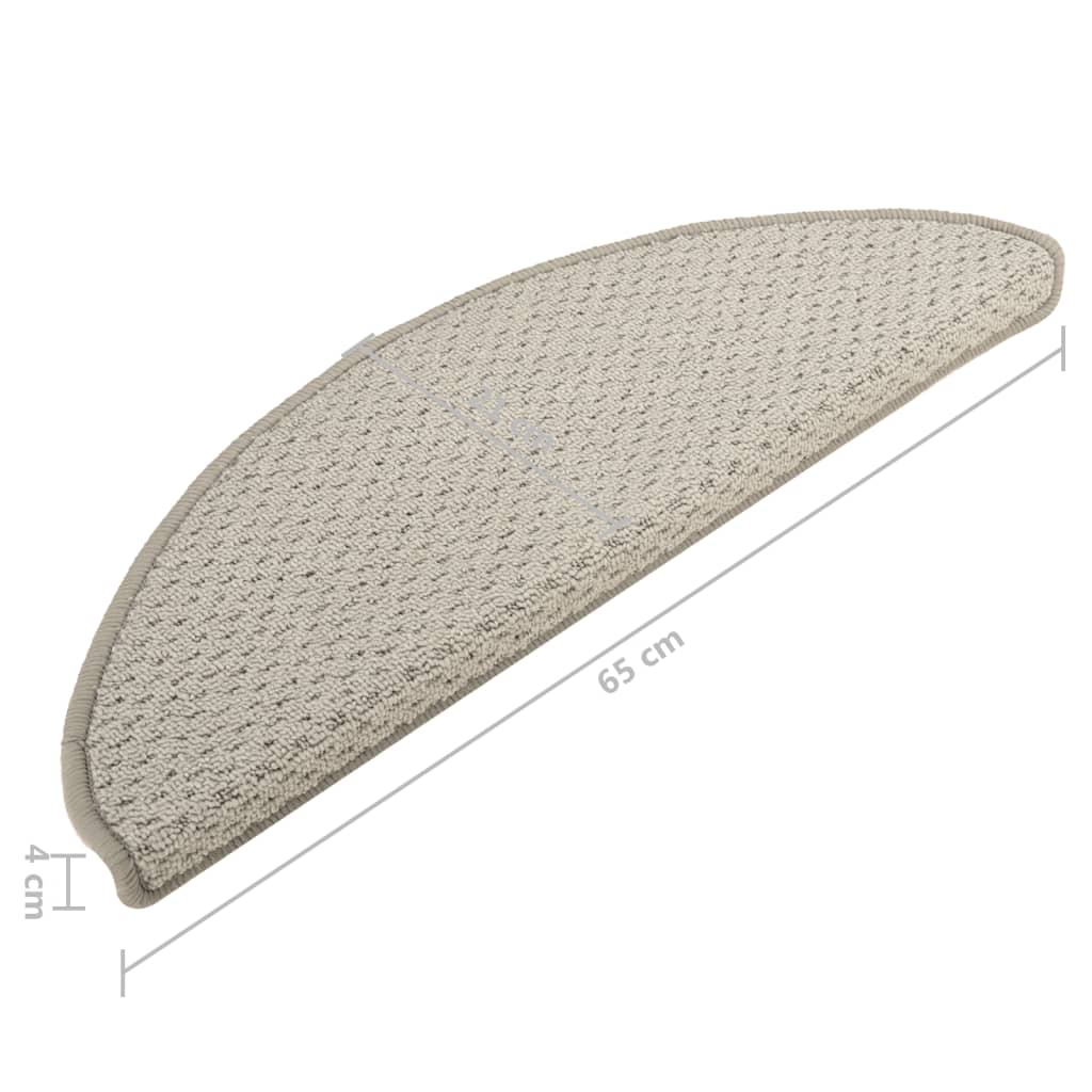 Trapmatten 15 St 65X25 Cm Lichtgrijs