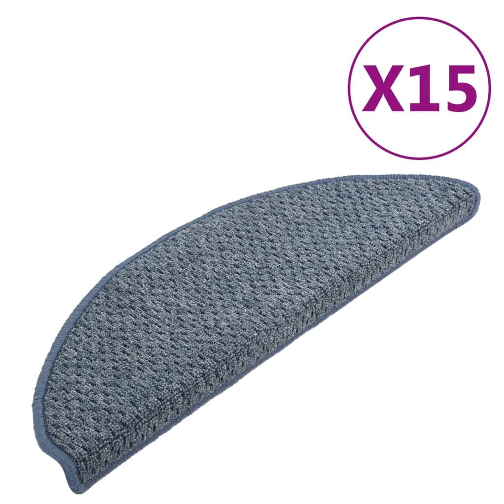 Trapmatten 15 St 65X25 Cm Blauw