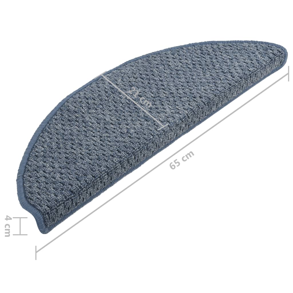 Trapmatten 15 St 65X25 Cm Blauw