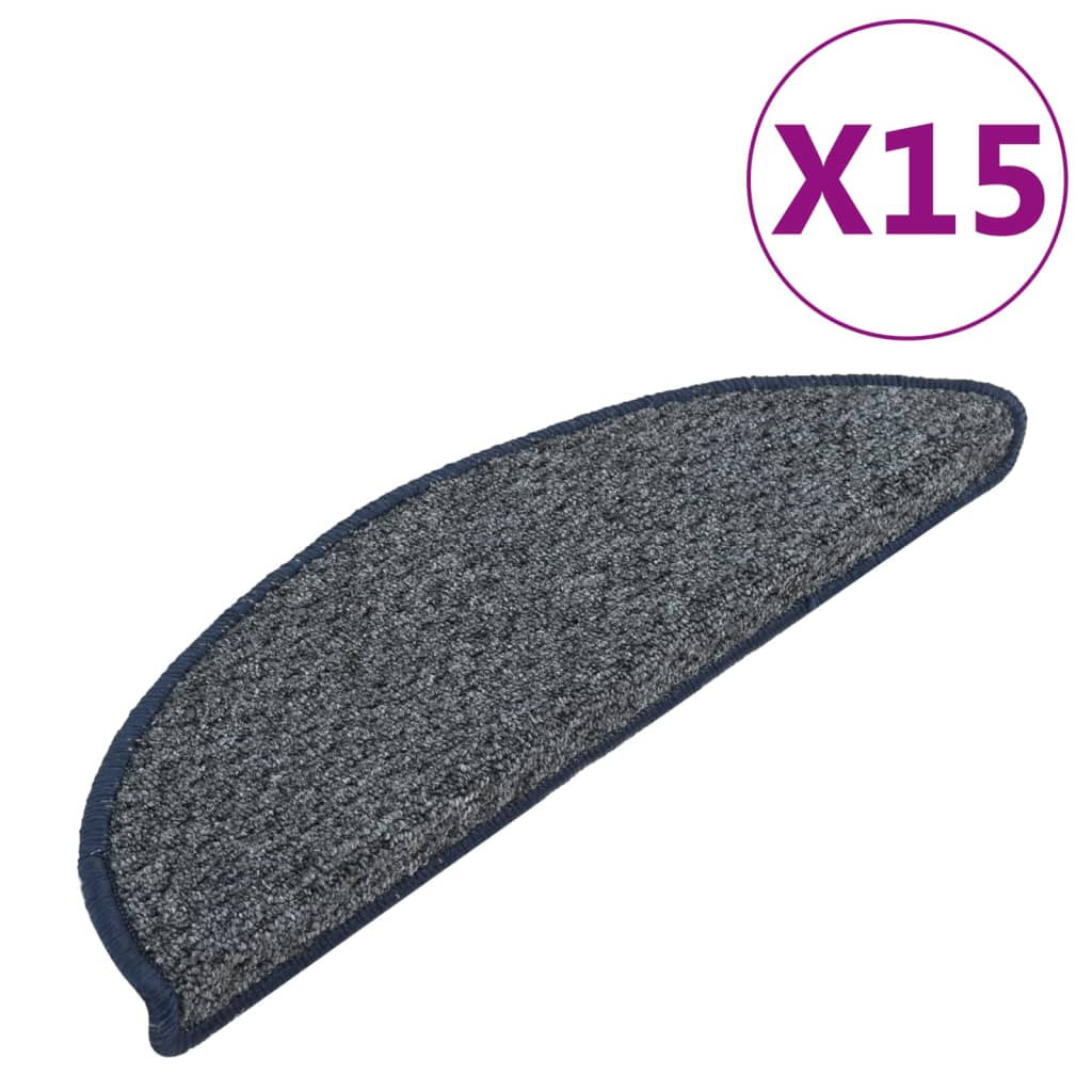 Trapmatten 15 St 65X25 Cm Donkerblauw