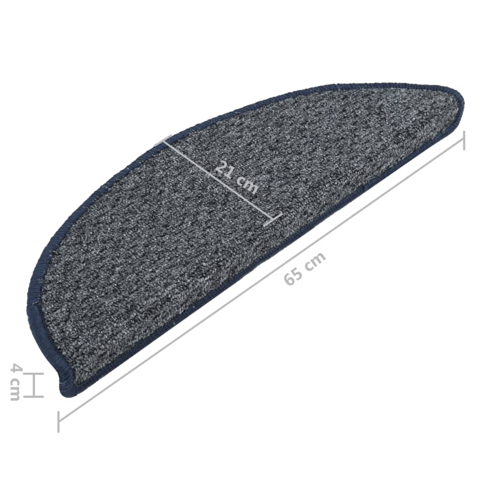 Trapmatten 15 St 65X25 Cm Donkerblauw