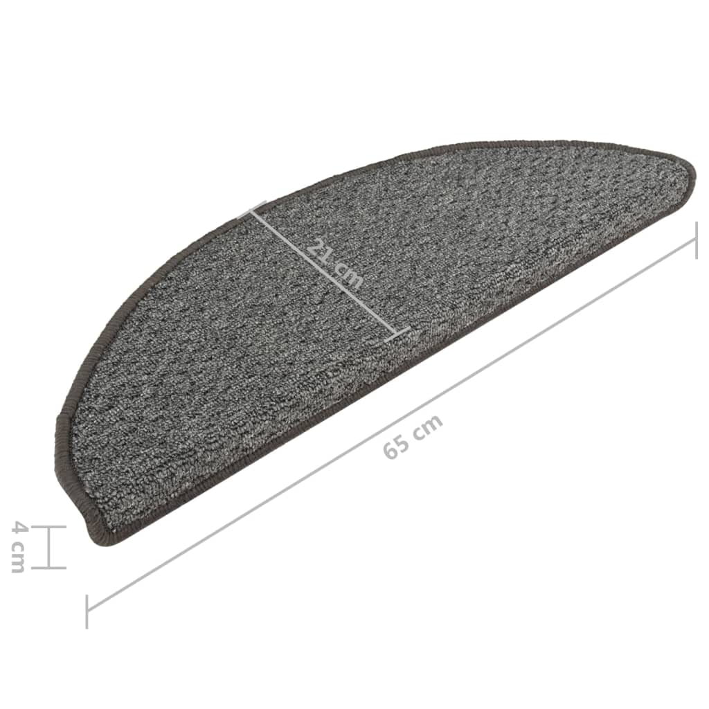Trapmatten 15 St 65X25 Cm Donkergrijs