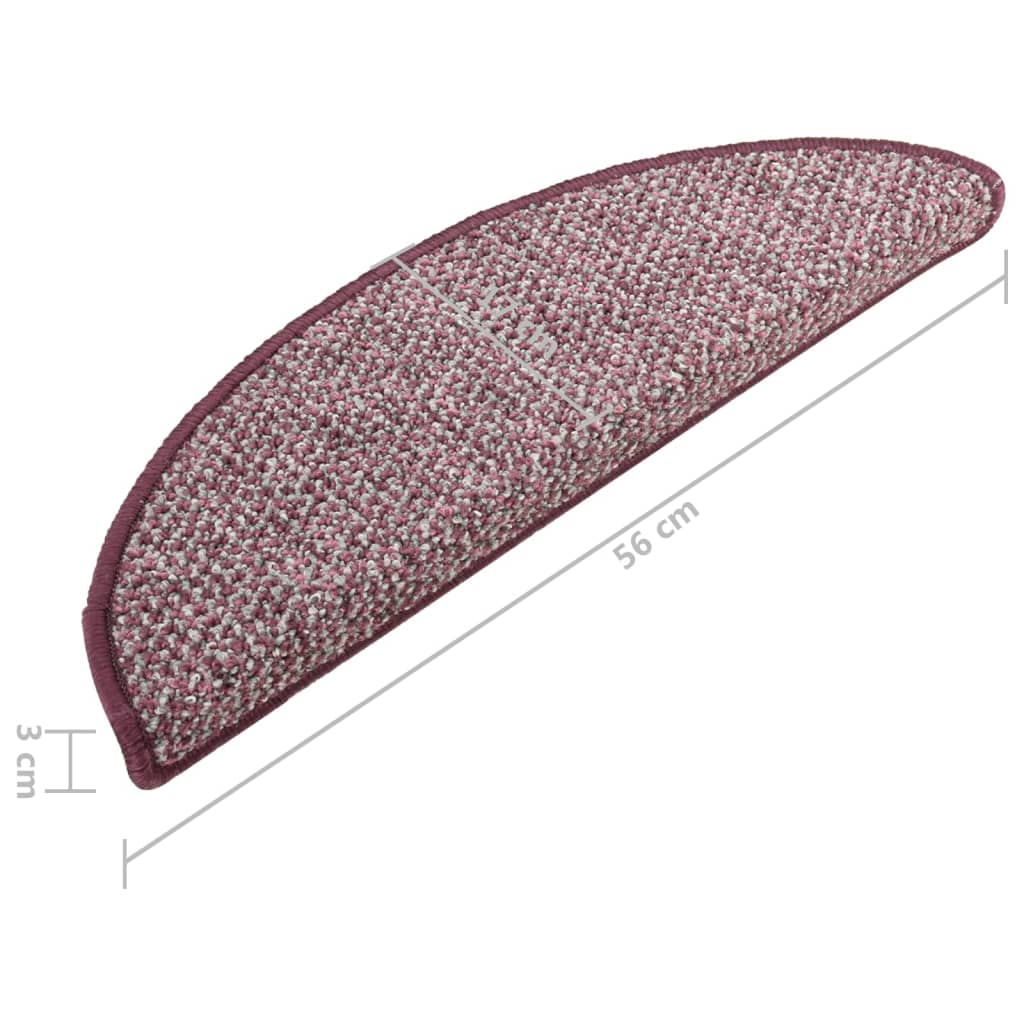 Trapmatten 15 St 56X20 Cm Paars