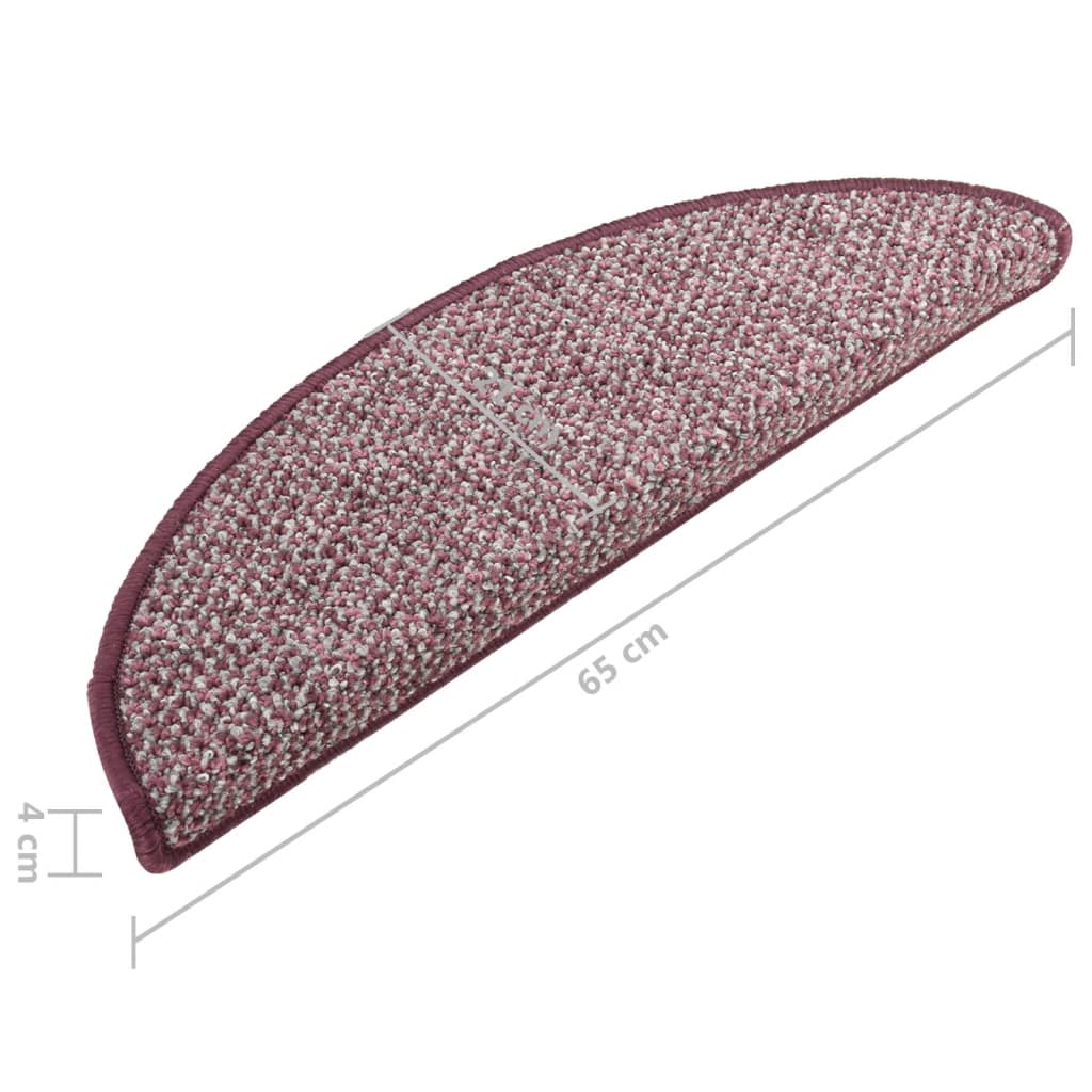 Trapmatten 15 St 65X25 Cm Paars
