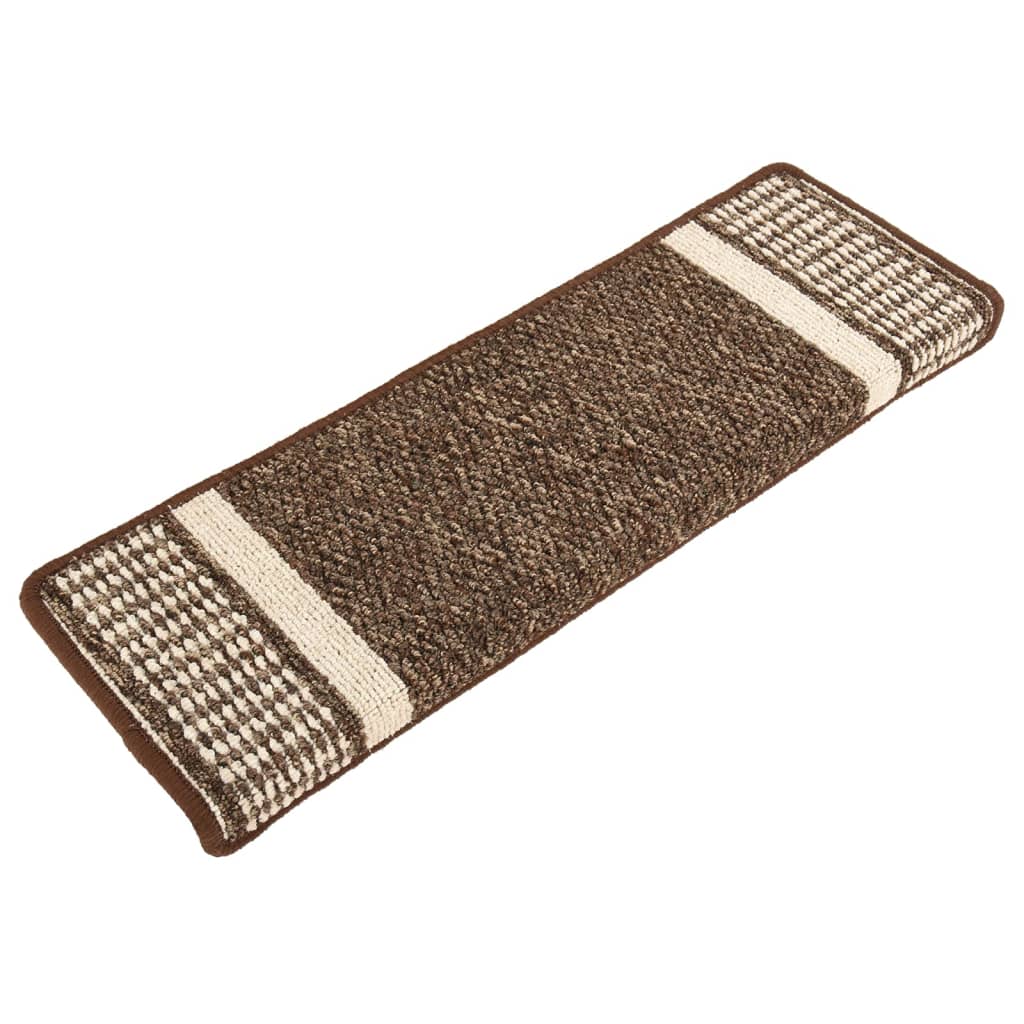 Trapmatten 15 St Zelfklevend 65X25 Cm Donkerbruin